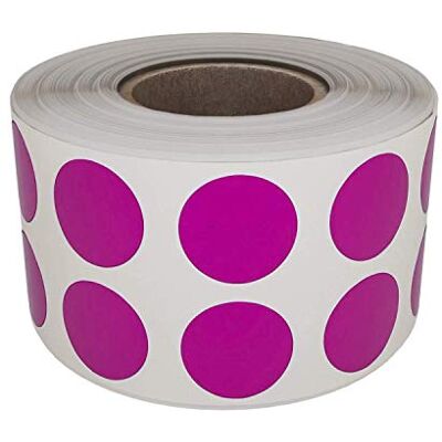 Royal Green Rouleaux D’Étiquettes Autocollantes Rondes Violet 1.3 cm (13mm) 1 Rouleau Paquet De 1080 Stickers - Publicité Royal Green Rouleaux D’Étiquettes Autocollantes Rondes Violet 1.3 cm (13mm) 1 Rouleau Paquet De 1080 Stickers - Publicité