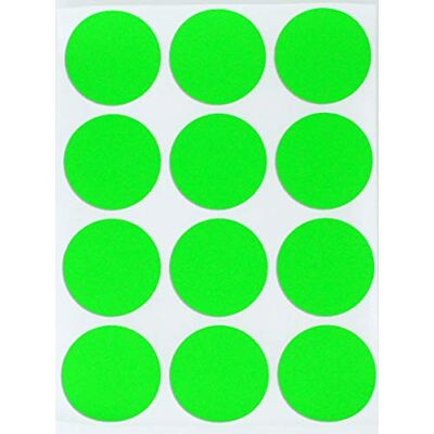 Royal Green Gommettes Étiquettes Autocollantes Rondes Vert Fluorescent Environ 4cm (38mm) 15 Feuilles Paquet de 180 - Publicité Royal Green Gommettes Étiquettes Autocollantes Rondes Vert Fluorescent Environ 4cm (38mm) 15 Feuilles Paquet de 180 - Publicité
