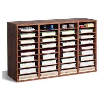 VEVOR Organiseur de littérature 36 compartiments, boîte aux lettres de bureau en bois, panneau de particules, avec étagères amovibles, trieur de fichiers pour dossiers, document, papiers, marron foncé - Publicité VEVOR Organiseur de littérature 36 compartiments, boîte aux lettres de bureau en bois, panneau de particules, avec étagères amovibles, trieur de fichiers pour dossiers, document, papiers, marron foncé - Publicité