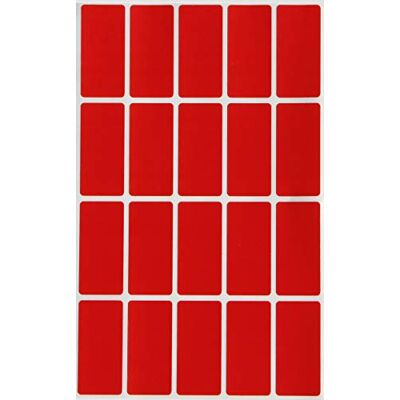 Royal Green étiquettes autocollantes rectangulaires rouges (4cm x 1.9cm) 40 x 19 mm 50 Feuilles Paquet De 1000 - Publicité Royal Green étiquettes autocollantes rectangulaires rouges (4cm x 1.9cm) 40 x 19 mm 50 Feuilles Paquet De 1000 - Publicité