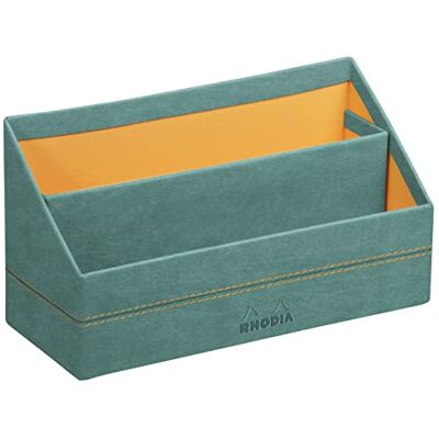 Rhodia 194611C Porte-Courrier Eau 25 x 10 x 14 cm Piqûres Sellier Orange Extérieur Simili Cuir Collection Home Office rama Organisation de Bureau & Rangement Design - Publicité Rhodia 194611C Porte-Courrier Eau 25 x 10 x 14 cm Piqûres Sellier Orange Extérieur Simili Cuir Collection Home Office rama Organisation de Bureau & Rangement Design - Publicité