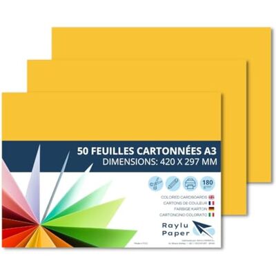 Raylu Papier Jaune Canari A3 - Art et Artisanat - Publicité Raylu Papier Jaune Canari A3 - Art et Artisanat - Publicité