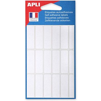Apli 111944 Pochette de 105 étiquettes blanches 12x38 mm - Publicité Apli 111944 Pochette de 105 étiquettes blanches 12x38 mm - Publicité
