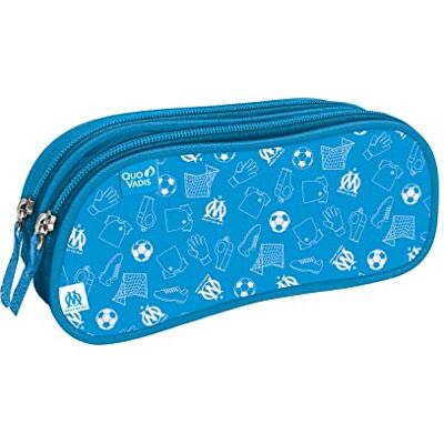 QUO VADIS Olympique Marseille Fourre-Tout 2 Compartiments 23x10 cm - Publicité QUO VADIS Olympique Marseille Fourre-Tout 2 Compartiments 23x10 cm - Publicité