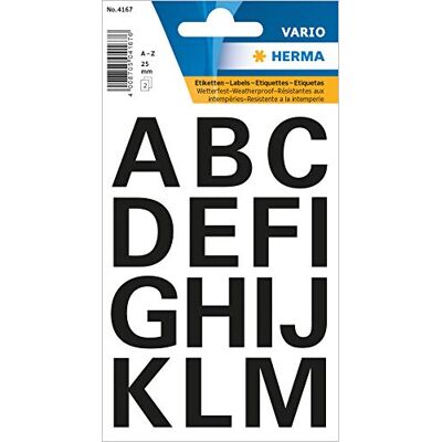 HERMA Lettres d’alphabet noires 25 mm Noir - Publicité HERMA Lettres d’alphabet noires 25 mm Noir - Publicité