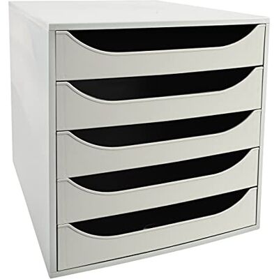 EXACOMPTA Réf. 229606D Module économique à tiroirs ECOBOX + Caisson individuel à 5 tiroirs pour document A4 et A4+ Certifié Ange Bleu Dimensions 34,8 x 28,4 x 29 cm Coloris gris - Publicité EXACOMPTA Réf. 229606D Module économique à tiroirs ECOBOX + Caisson individuel à 5 tiroirs pour document A4 et A4+ Certifié Ange Bleu Dimensions 34,8 x 28,4 x 29 cm Coloris gris - Publicité