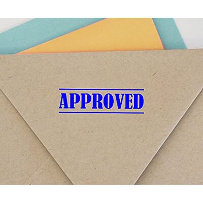 Printtoo APPROVED Timbre personnalisé bureau fixe auto encrage Rubber Stamp Bleu - Publicité Printtoo APPROVED Timbre personnalisé bureau fixe auto encrage Rubber Stamp Bleu - Publicité