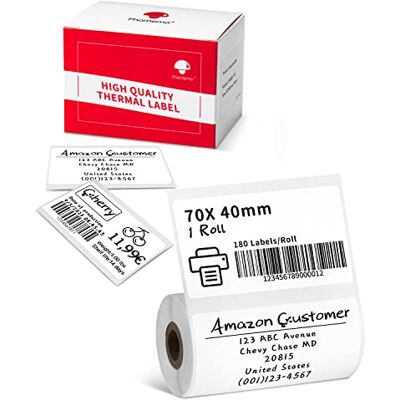 Phomemo Thermiques Pour Imprimante D'étiquettes M220 M250 M221 M421 étiquettes Autocollantes Multifonctionnelles, d'adresse, étiquettes de prix, 70x40mm, 180 étiquettes par rouleau - Publicité Phomemo Thermiques Pour Imprimante D'étiquettes M220 M250 M221 M421 étiquettes Autocollantes Multifonctionnelles, d'adresse, étiquettes de prix, 70x40mm, 180 étiquettes par rouleau - Publicité
