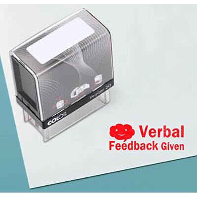 Printtoo VERBAL FEEDBACK GIVEN Self Encrage Rubber Stamp personnalisés Stationary Office P20 Mini Stamper - Publicité Printtoo VERBAL FEEDBACK GIVEN Self Encrage Rubber Stamp personnalisés Stationary Office P20 Mini Stamper - Publicité