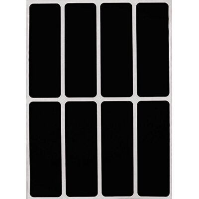 Royal Green Gommettes Étiquettes Autocollantes Rectangulaires Noir Environ 7,5 cm x 2,5 cm (75mm x 25mm) 15 Feuilles Paquet de 120 - Publicité Royal Green Gommettes Étiquettes Autocollantes Rectangulaires Noir Environ 7,5 cm x 2,5 cm (75mm x 25mm) 15 Feuilles Paquet de 120 - Publicité