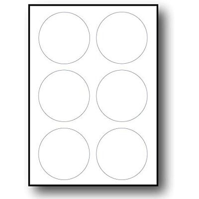 UNIVERS GRAPHIQUE Etiquettes Adhésives 3000 étiquettes rondes cercle de diametre 85 mm Blanc Mat pour imprimantes Laser et Jet d'encre 500 Feuilles A4 autocollantes Marque Ref UGE006RD - Publicité UNIVERS GRAPHIQUE Etiquettes Adhésives 3000 étiquettes rondes cercle de diametre 85 mm Blanc Mat pour imprimantes Laser et Jet d'encre 500 Feuilles A4 autocollantes Marque Ref UGE006RD - Publicité