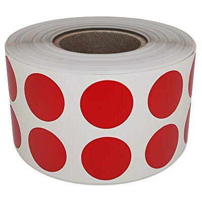 Royal Green Rouleaux D’Étiquettes Autocollantes Rondes Rouge 1.3 cm (13mm) 1 Rouleau Paquet De 1080 Stickers - Publicité Royal Green Rouleaux D’Étiquettes Autocollantes Rondes Rouge 1.3 cm (13mm) 1 Rouleau Paquet De 1080 Stickers - Publicité