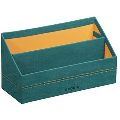 Rhodia 194610C Porte-Courrier Paon 25 x 10 x 14 cm Piqûres Sellier Orange Extérieur Simili Cuir Collection Home Office rama Organisation de Bureau & Rangement Design - Publicité Rhodia 194610C Porte-Courrier Paon 25 x 10 x 14 cm Piqûres Sellier Orange Extérieur Simili Cuir Collection Home Office rama Organisation de Bureau & Rangement Design - Publicité
