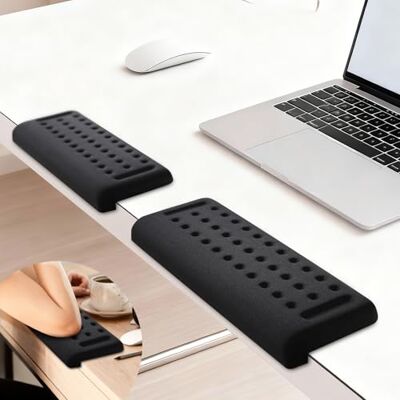 PTSUPLES Repose-bras en L pour bureau, ensemble de 2 pièces avec repose-poignets pour clavier (30 × 10 cm), support ergonomique pour la protection des poignets et des coudes, repose-poignets clavier - Publicité PTSUPLES Repose-bras en L pour bureau, ensemble de 2 pièces avec repose-poignets pour clavier (30 × 10 cm), support ergonomique pour la protection des poignets et des coudes, repose-poignets clavier - Publicité