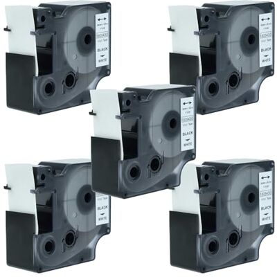 vhbw 5x Rubans compatible avec Dymo Rhino 6000 5000, 5200, 4200, 3000, 1000 imprimante d'étiquettes 5,5m x 24mm Noir sur Blanc, Vinyle - Publicité vhbw 5x Rubans compatible avec Dymo Rhino 6000 5000, 5200, 4200, 3000, 1000 imprimante d'étiquettes 5,5m x 24mm Noir sur Blanc, Vinyle - Publicité
