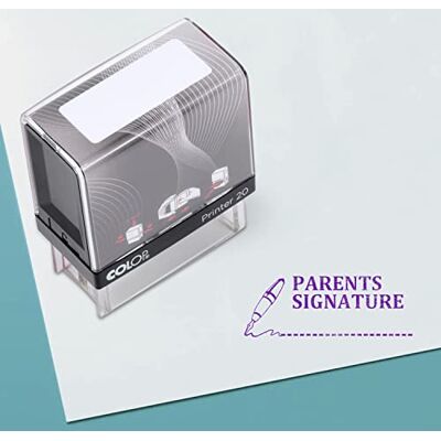 Printtoo PARENTS SIGNATURE Timbre auto-encrage caoutchouc Bureau personnalisé Papeterie P20 Mini Stamper - Publicité Printtoo PARENTS SIGNATURE Timbre auto-encrage caoutchouc Bureau personnalisé Papeterie P20 Mini Stamper - Publicité