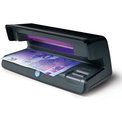 Safescan 50 Noir Détecteur de faux billets UV pour la vérification des billets de banque, des cartes de crédit et cartes d'identité, 131-0397 - Publicité Safescan 50 Noir Détecteur de faux billets UV pour la vérification des billets de banque, des cartes de crédit et cartes d'identité, 131-0397 - Publicité
