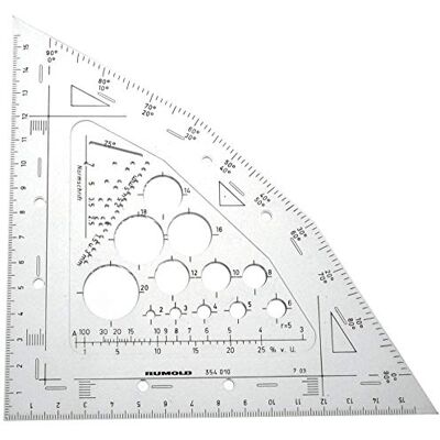 Rumold Modèle Angle Combiné 100mm - Outil de Dessin - Publicité Rumold Modèle Angle Combiné 100mm - Outil de Dessin - Publicité