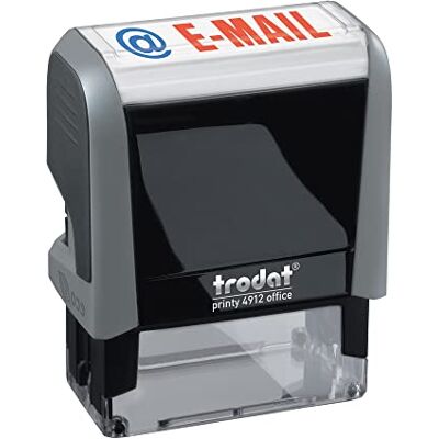 Trodat Office Printy 4912 Tampon encreur avec formule commerciale "E-Mail" Gris - Publicité Trodat Office Printy 4912 Tampon encreur avec formule commerciale "E-Mail" Gris - Publicité