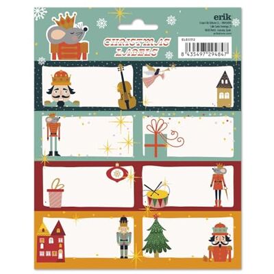 Grupo Erik Étiquettes Cadeaux de Noël, Étiquettes Autocollantes, Autocollants de Noël, Étiquette pour Cadeau - Publicité Grupo Erik Étiquettes Cadeaux de Noël, Étiquettes Autocollantes, Autocollants de Noël, Étiquette pour Cadeau - Publicité