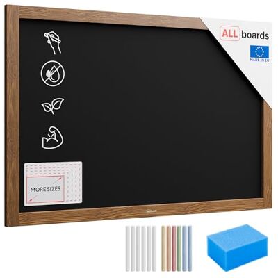 ALLboards - Tableau à Craie Noir 90x60cm - Chalkboard - Publicité ALLboards - Tableau à Craie Noir 90x60cm - Chalkboard - Publicité