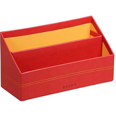 Rhodia 318943C Porte-Courrier Coquelicot 25 x 10 x 14 cm Piqûres Sellier Orange Extérieur Simili Cuir Collection Home Office rama Organisation de Bureau & Rangement Design - Publicité Rhodia 318943C Porte-Courrier Coquelicot 25 x 10 x 14 cm Piqûres Sellier Orange Extérieur Simili Cuir Collection Home Office rama Organisation de Bureau & Rangement Design - Publicité