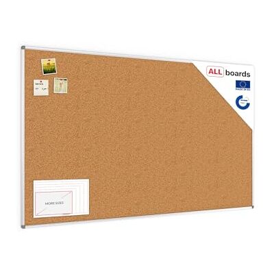 ALLboards Tableau en Liège avec Cadre en Aluminium 200x120cm, Tableau d'Affichage Liège, Tableau pour Épingles - Publicité ALLboards Tableau en Liège avec Cadre en Aluminium 200x120cm, Tableau d'Affichage Liège, Tableau pour Épingles - Publicité