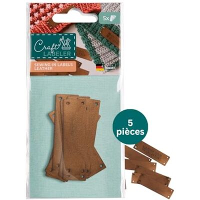 COLOP Craft Labeler Lot de 5 étiquettes à coudre en cuir naturel Étiquettes en cuir naturel à tamponner coudre et personnaliser L'accessoire idéal pour toutes vos créations artisanales - Publicité COLOP Craft Labeler Lot de 5 étiquettes à coudre en cuir naturel Étiquettes en cuir naturel à tamponner coudre et personnaliser L'accessoire idéal pour toutes vos créations artisanales - Publicité