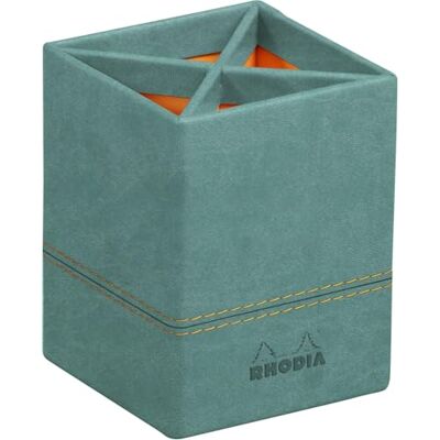 Rhodia 194533C Pot à Crayons Eau 8 x 8 x 11 cm Piqûres Sellier Orange Extérieur Simili Cuir Collection Home Office rama Organisation de Bureau & Rangement Design - Publicité Rhodia 194533C Pot à Crayons Eau 8 x 8 x 11 cm Piqûres Sellier Orange Extérieur Simili Cuir Collection Home Office rama Organisation de Bureau & Rangement Design - Publicité