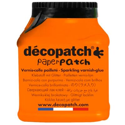décopatch PP150PAILO Un pot de Vernis colle Pailleté PaperPatch 180g - Publicité décopatch PP150PAILO Un pot de Vernis colle Pailleté PaperPatch 180g - Publicité