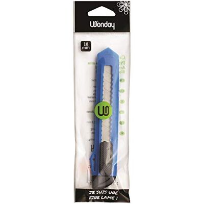 WONDAY Cutter plastique 18 mm Blocage manuel Embout casse-lame - Publicité WONDAY Cutter plastique 18 mm Blocage manuel Embout casse-lame - Publicité