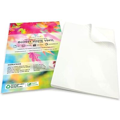 EVG Evergreen Goods Lot 20 A4 Blanc Brillant Auto-Adhésif Vinyle 20 Feuilles - Publicité EVG Evergreen Goods Lot 20 A4 Blanc Brillant Auto-Adhésif Vinyle 20 Feuilles - Publicité