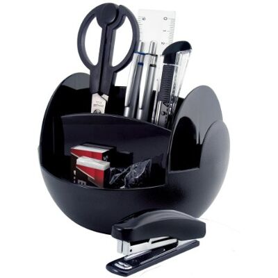Pavo Organisateur Rotatif Pot à crayons diamètre 15 cm, (avec composants) Noir - Publicité Pavo Organisateur Rotatif Pot à crayons diamètre 15 cm, (avec composants) Noir - Publicité