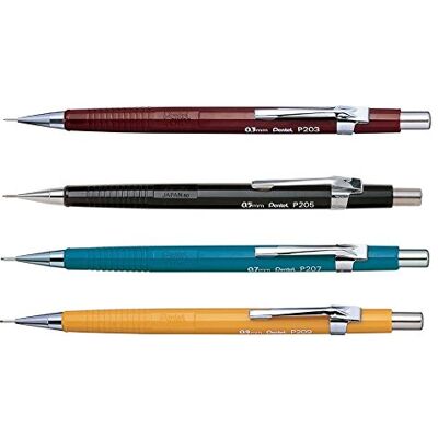 Pentel - P200 - 0,3/0,5/0,7/0,9mm - Porte-mine - Publicité Pentel - P200 - 0,3/0,5/0,7/0,9mm - Porte-mine - Publicité