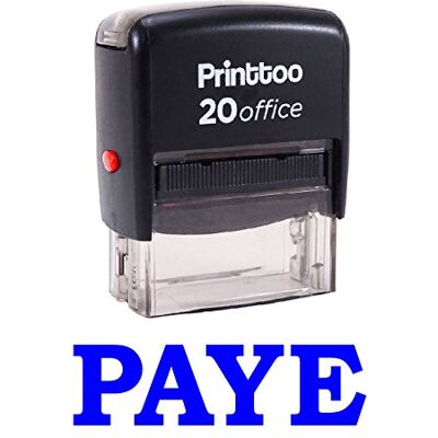 Printtoo personnalisé Stamp PAYE Self Encrage caoutchouc Bureau philatélique fixe-Bleu - Publicité Printtoo personnalisé Stamp PAYE Self Encrage caoutchouc Bureau philatélique fixe-Bleu - Publicité