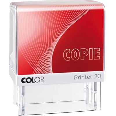 COLOP Copie Timbre à encrage automatique Empreinte Rouge 38x14 mm - Publicité COLOP Copie Timbre à encrage automatique Empreinte Rouge 38x14 mm - Publicité