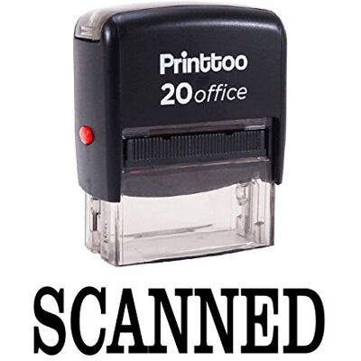 Printtoo Timbre personnalisé auto encrage SCANNED Rubber Stamp bureau fixe Noir - Publicité Printtoo Timbre personnalisé auto encrage SCANNED Rubber Stamp bureau fixe Noir - Publicité