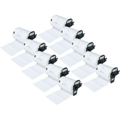 vhbw 10x Rouleau d'étiquettes + support 102mm x 51mm (600 étiquettes) remplacement pour Brother DK-11240 pour étiqueteuse - Publicité vhbw 10x Rouleau d'étiquettes + support 102mm x 51mm (600 étiquettes) remplacement pour Brother DK-11240 pour étiqueteuse - Publicité