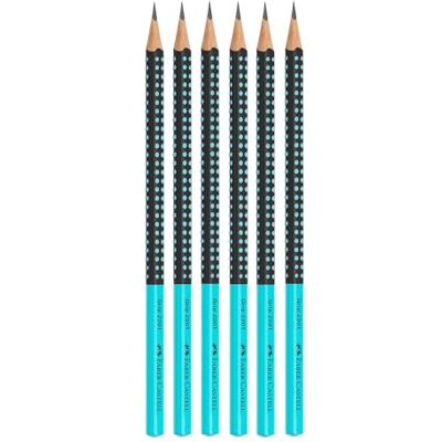 Faber-Castell Crayons à papier Grip 2001 Two Tone, lot de 6 Crayons triangulaires avec zone de préhension pour une écriture confortable - Publicité Faber-Castell Crayons à papier Grip 2001 Two Tone, lot de 6 Crayons triangulaires avec zone de préhension pour une écriture confortable - Publicité