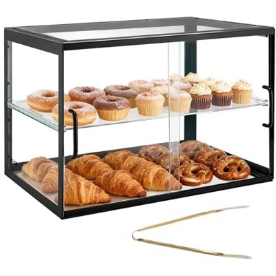 VEVOR Vitrine Comptoir de Boulangerie de 55x38,5x39 cm à 2 Niveaux, Présentoir à Pâtisserie en Acrylique Transparent, pour Présentation Biscuits Desserts Beignets Pains Gâteaux, avec Porte Coulissante - Publicité VEVOR Vitrine Comptoir de Boulangerie de 55x38,5x39 cm à 2 Niveaux, Présentoir à Pâtisserie en Acrylique Transparent, pour Présentation Biscuits Desserts Beignets Pains Gâteaux, avec Porte Coulissante - Publicité