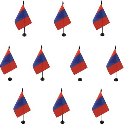 AZ FLAG Lot de 10 Drapeau De Table Mongolie 15x10 cm 10 Mini Drapeaux Mongol De Bureau 100% Polyester Avec Hampe De 25cm Et Socle En Plastique Noir - Publicité AZ FLAG Lot de 10 Drapeau De Table Mongolie 15x10 cm 10 Mini Drapeaux Mongol De Bureau 100% Polyester Avec Hampe De 25cm Et Socle En Plastique Noir - Publicité
