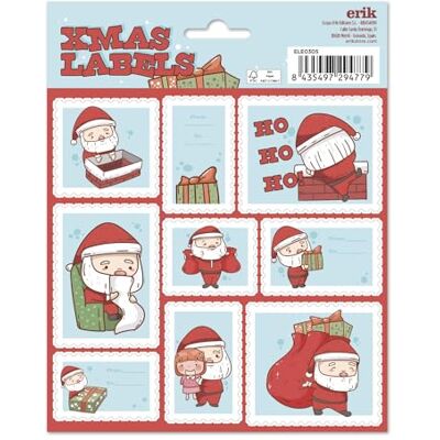 Grupo Erik Étiquettes Cadeaux de Noël Père Noël Étiquettes Autocollantes, Autocollants de Noël, Étiquette pour Cadeau - Publicité Grupo Erik Étiquettes Cadeaux de Noël Père Noël Étiquettes Autocollantes, Autocollants de Noël, Étiquette pour Cadeau - Publicité