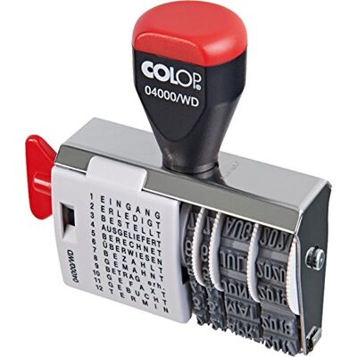 COLOP S120/WD Dateur français Contient des mots comme reçu, fait, payé, réservé, etc, gris 10549863 3.5 x 13 x 19 cm - Publicité COLOP S120/WD Dateur français Contient des mots comme reçu, fait, payé, réservé, etc, gris 10549863 3.5 x 13 x 19 cm - Publicité