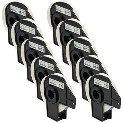 vhbw 10x Rouleau d'étiquettes + support 17mm x 54mm (400 étiquettes) compatible avec Brother PT QL720NW étiqueteuse blanc - Publicité vhbw 10x Rouleau d'étiquettes + support 17mm x 54mm (400 étiquettes) compatible avec Brother PT QL720NW étiqueteuse blanc - Publicité