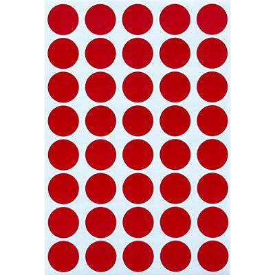 Royal Green Étiquettes Autocollantes Gommettes Environ 2cm (20mm) – Rouge Paquet de 600 - Publicité Royal Green Étiquettes Autocollantes Gommettes Environ 2cm (20mm) – Rouge Paquet de 600 - Publicité