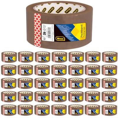 Idena 60064 Ruban adhésif brun, 50 mm x 66 m, 36 rouleaux de ruban adhésif silencieux, idéal pour les déménagements et les expéditions - Publicité Idena 60064 Ruban adhésif brun, 50 mm x 66 m, 36 rouleaux de ruban adhésif silencieux, idéal pour les déménagements et les expéditions - Publicité
