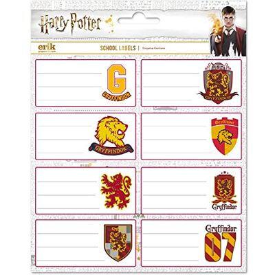 Grupo Erik Erik Étiquettes Scolaires Harry Potter Gryffondor 8x4cm - Publicité Grupo Erik Erik Étiquettes Scolaires Harry Potter Gryffondor 8x4cm - Publicité
