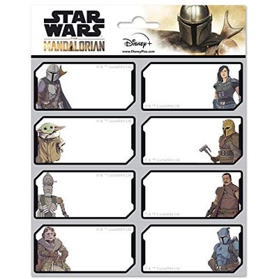 Grupo Erik Star Wars The Mandalorian Stickers 16 étiquettes autocollantes rectangulaires - Publicité Grupo Erik Star Wars The Mandalorian Stickers 16 étiquettes autocollantes rectangulaires - Publicité