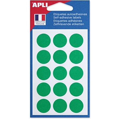 Agipa Lot de 3 Sachets de 90 étiquettes Gommettes de signalisation Rondes 19 mm Vert - Publicité Agipa Lot de 3 Sachets de 90 étiquettes Gommettes de signalisation Rondes 19 mm Vert - Publicité
