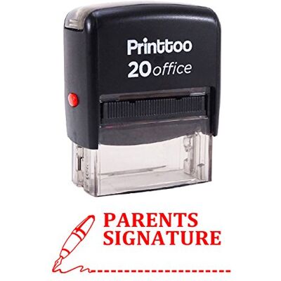 Printtoo PARENT'S SIGNATURE Soi encrage Caoutchouc Timbre Bureau Stationnaire Douane Timbre-Rouge - Publicité Printtoo PARENT'S SIGNATURE Soi encrage Caoutchouc Timbre Bureau Stationnaire Douane Timbre-Rouge - Publicité